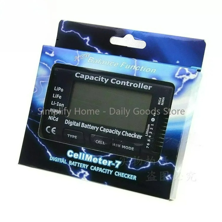 Drone Battery Voltage Checker - CellMeter7 RC batterijspanningscontrole met balansfunctie LiPo