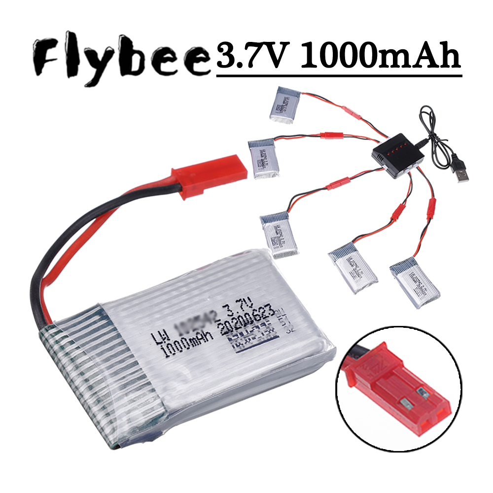 Drone Battery Charger - 3.7V 1000mAh Lipo Batterij en Oplader
