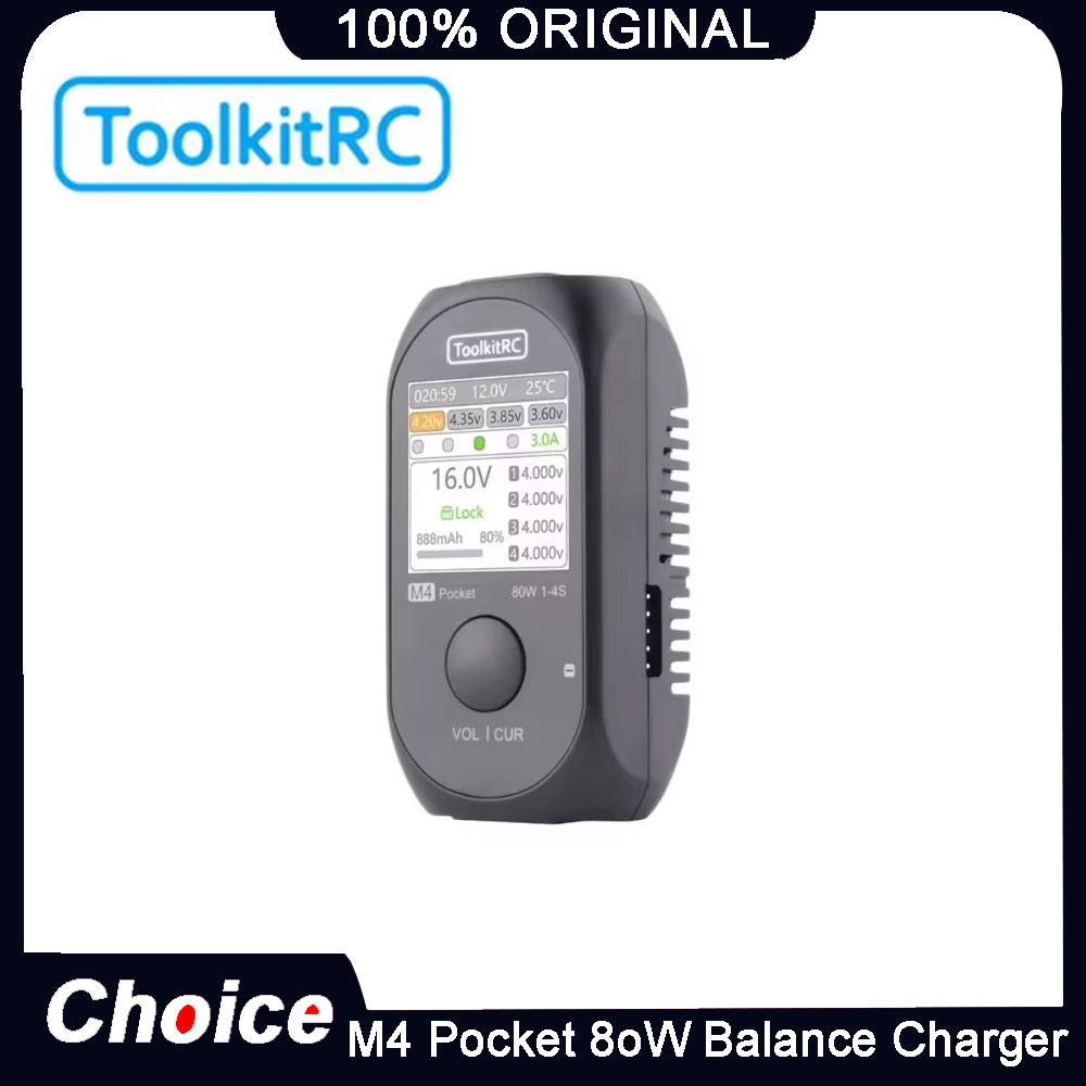 Drone Battery 4S - ToolkitRC M4 Pocket 80W Mini-oplader USB-C