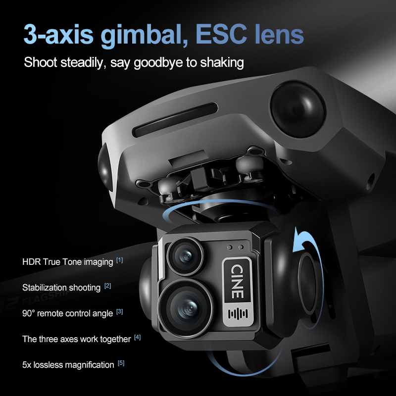 8K 3-assige Gimbal Brushless 7 - Drone Battery Box recensie en prijs