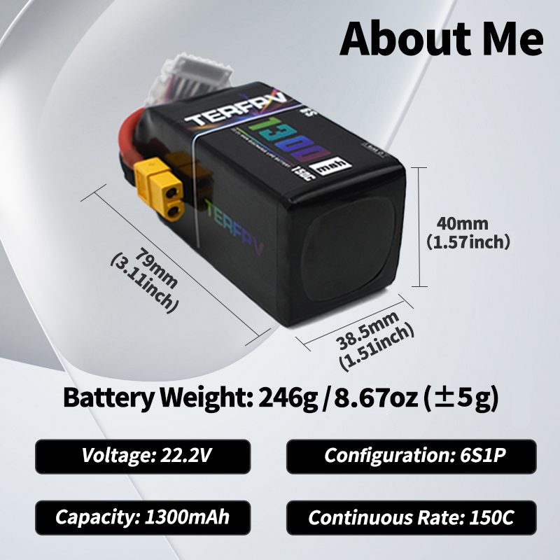 TERFPV Lipo Batterij 6S 22.2V  - Drone Battery Lipo recensie en prijs