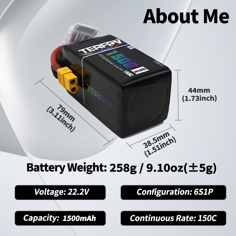 TERFPV Lipo Batterij 6S 22.2V  - Drone Battery Lipo recensie en prijs