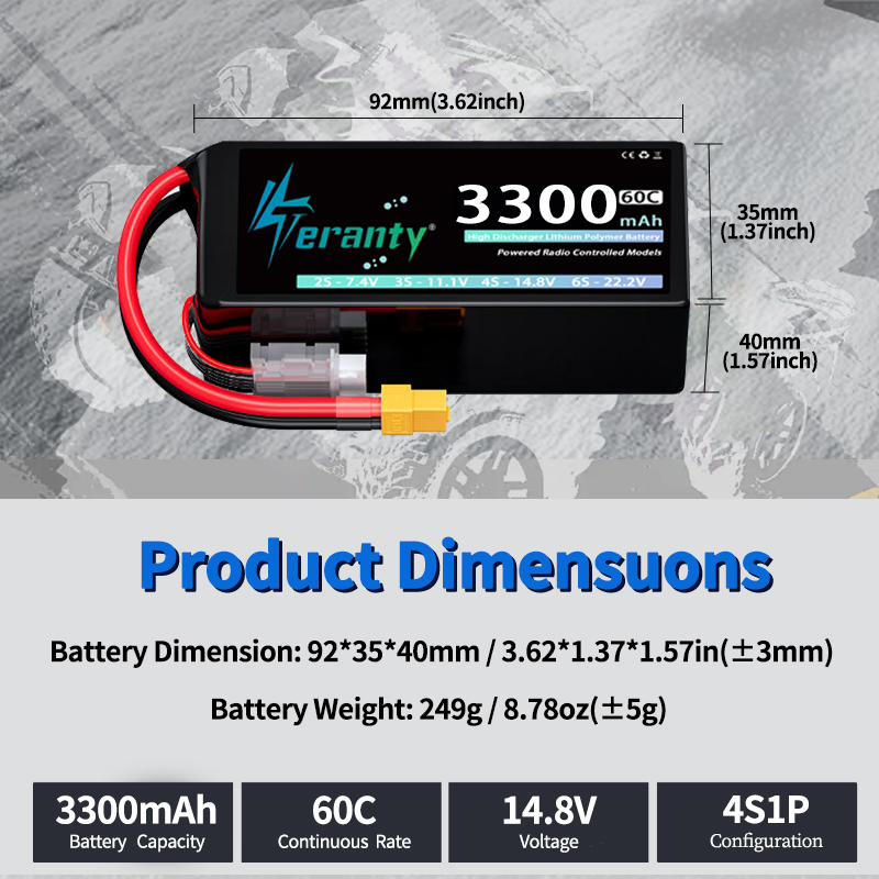TERANTY 4S 3300mAh Lipo Batter - Drone Battery 4S recensie en prijs