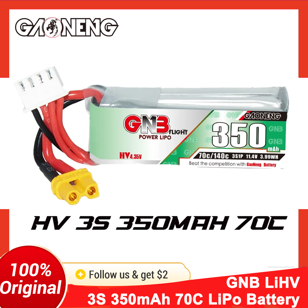 Gaoneng GNB 350mAh 3S 70C LiPo - Drone Battery 3S recensie en prijs