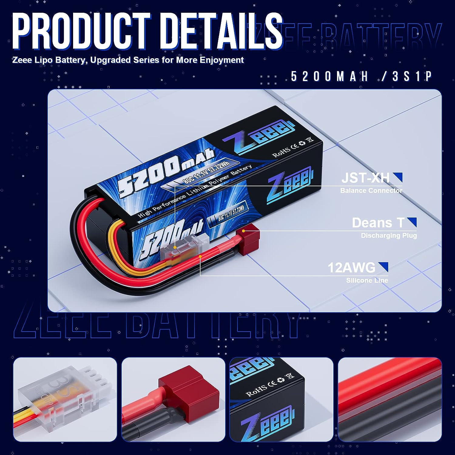 1/2pcs Zeee 3S 5200mAh Lipo Ba - Drone Battery 4S recensie en prijs