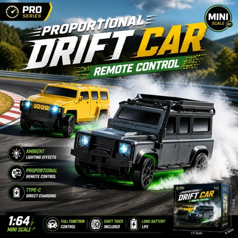 1/64 RC Raceauto Serie 4WD Aan - Drone Battery Alarm recensie en prijs