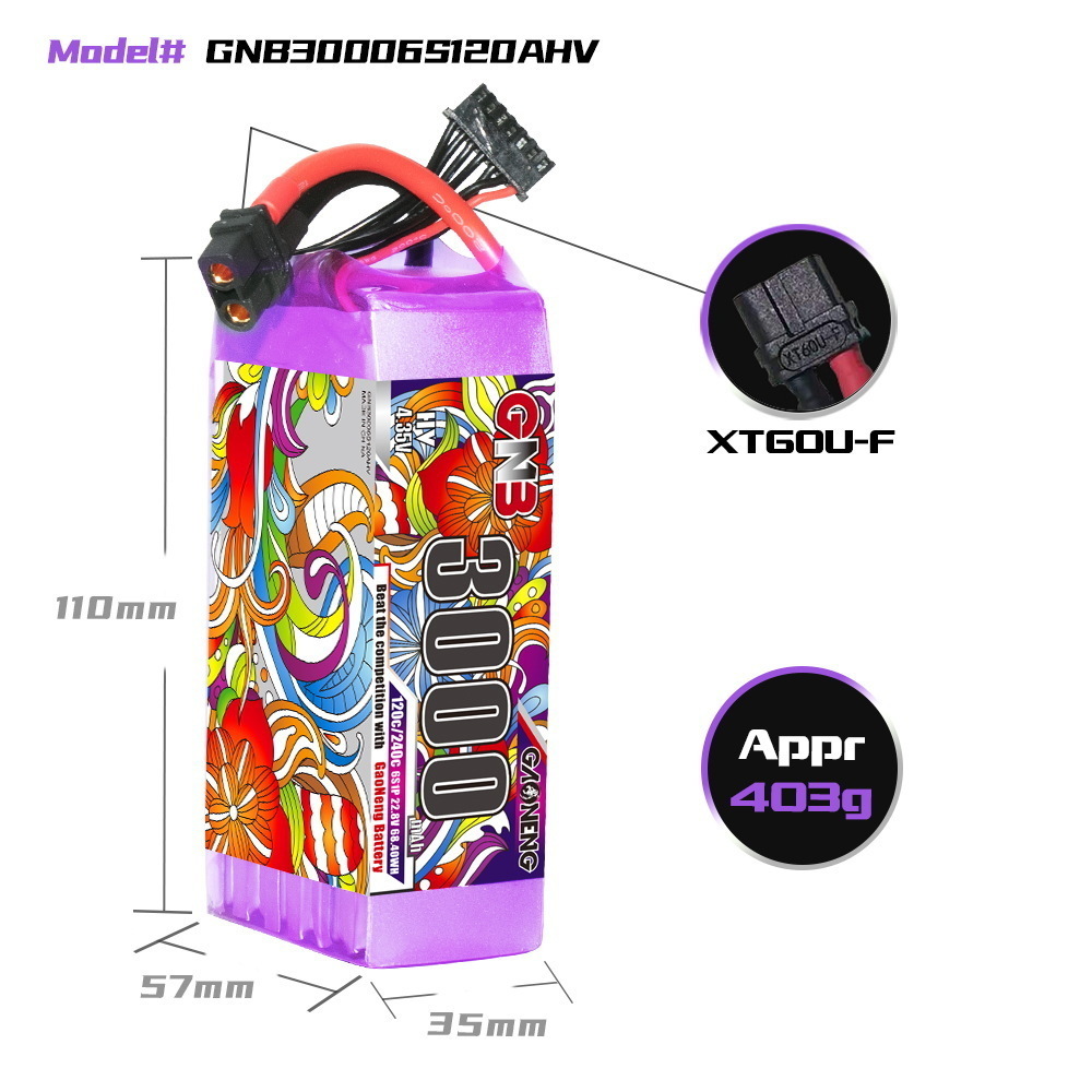 GNB Lipo Batterij 6S 22.8V 300 - Drone Battery Lipo recensie en prijs